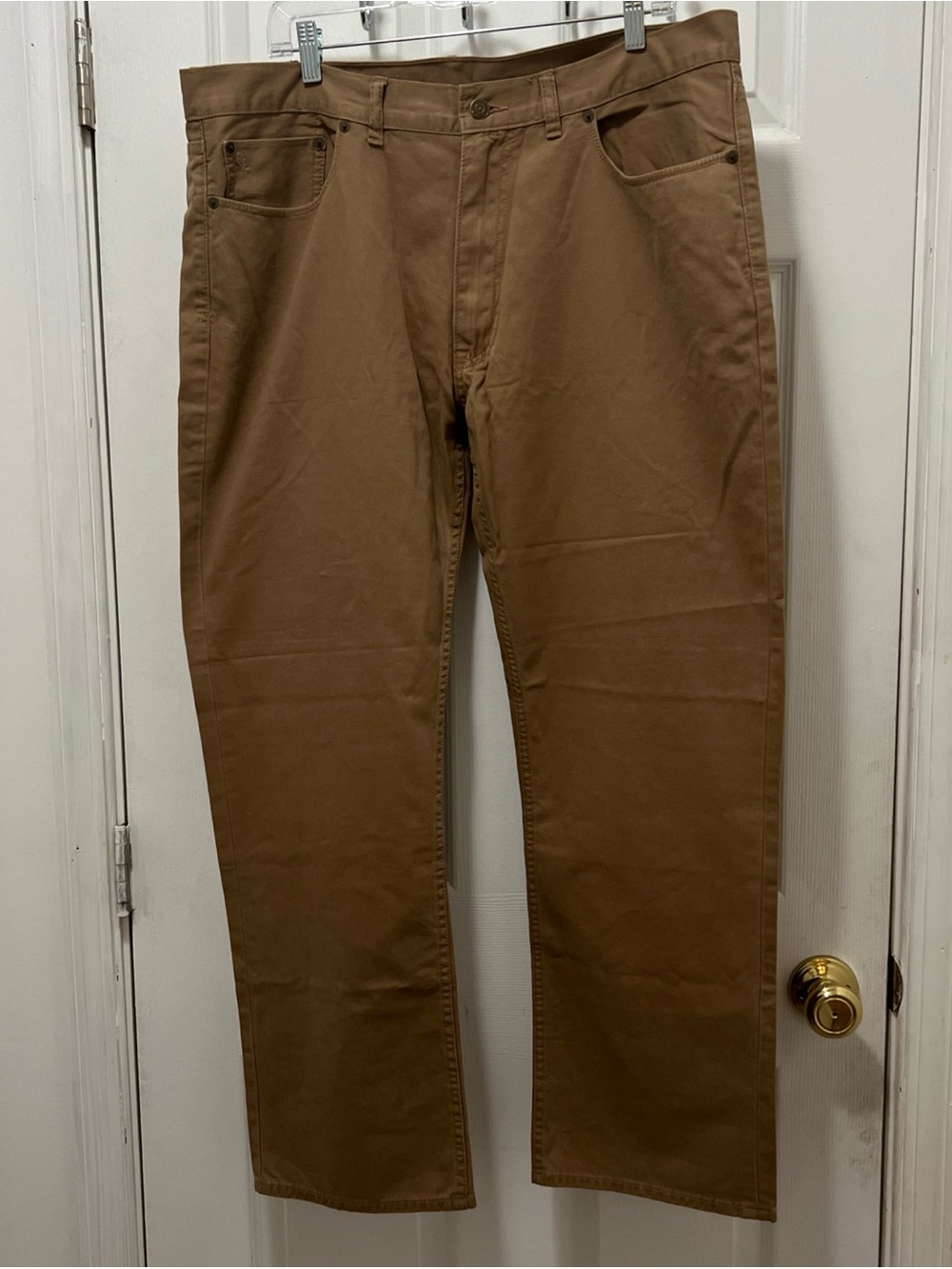 Polo Ralph Lauren Mens 38/30 Straight Leg 5 Pocket Brown Regular Fit Chino Jeans